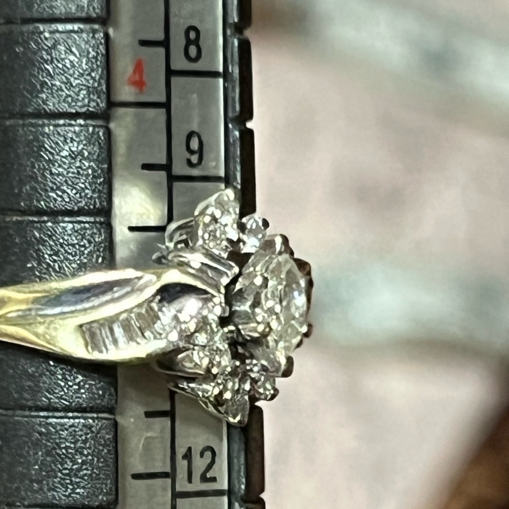 SALE!! 14k Solid yellow gold and naturall diamond ring - Picture 6 of 14